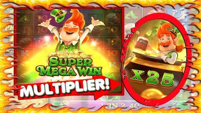 Leprechaun Riches slot by PG Soft featuring cascading reels and colorful Irish-themed graphics.